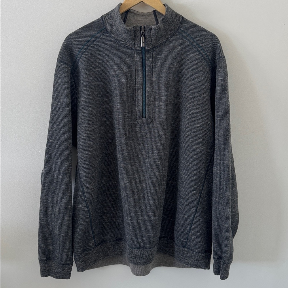Tommy Bahama Flip Shore Reversible Quarter Zip Sweatshirt Size XL